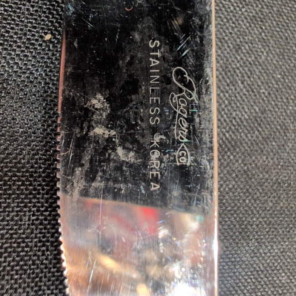 Rogers & Co Stainless Korea Floral Ornate Dinner Knives Set of 5 - Picture 3 of 3